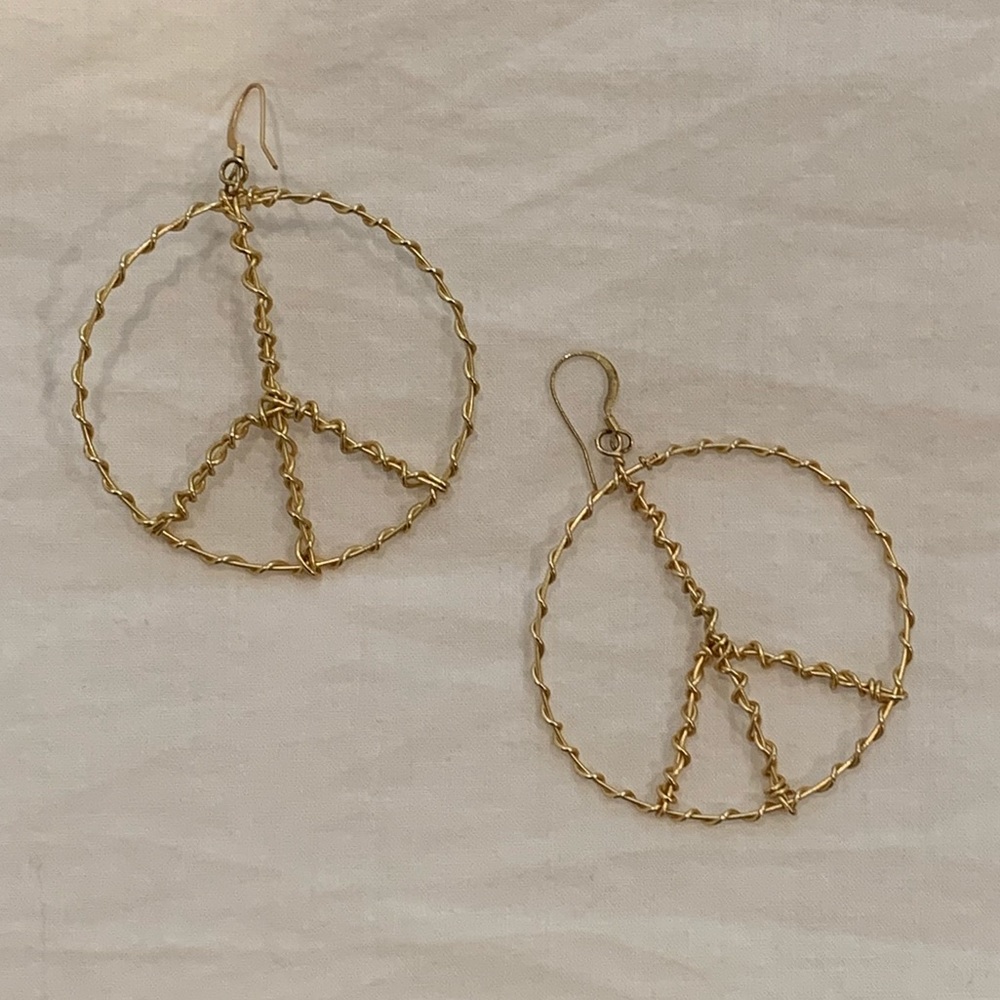 Peace sign earrings